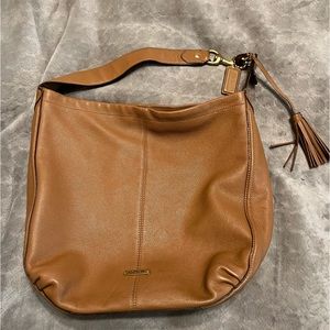 Coach Tan Leather shoulder strap purse